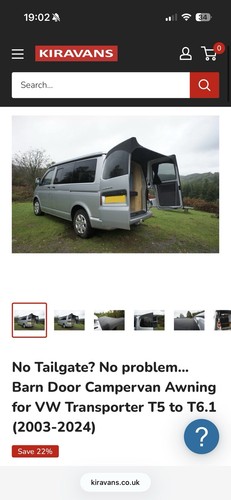 Barn door campervan - campervan, awning